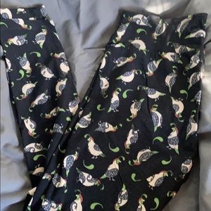 Quail Print LuLaRoe One Size leggings